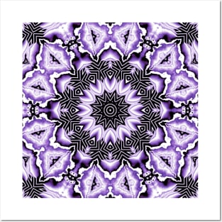 Purple Geode Floral Flower Posters and Art